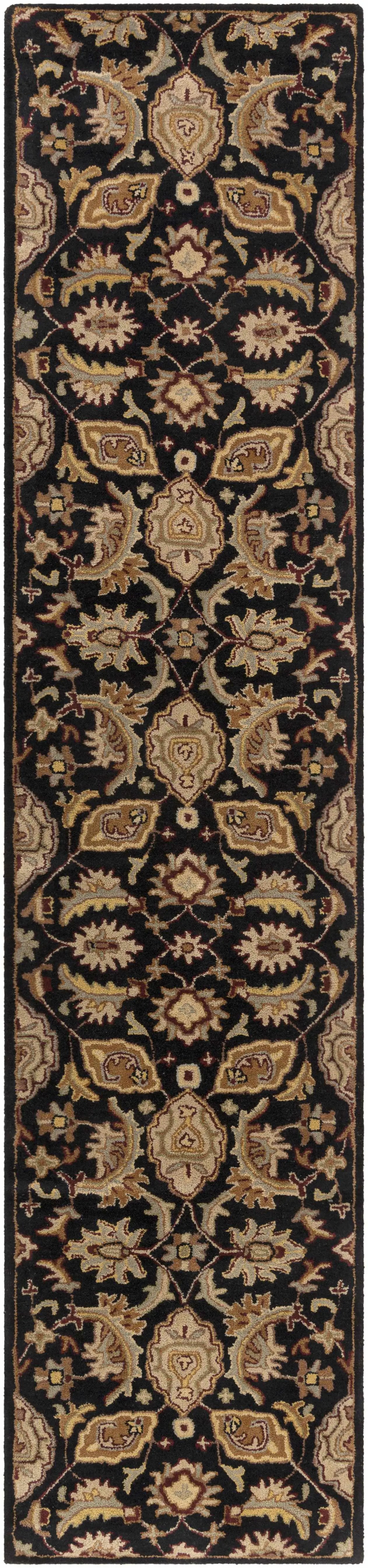Blomkest Black&Yellow Traditional Wool Carpet by Boutique Rugs