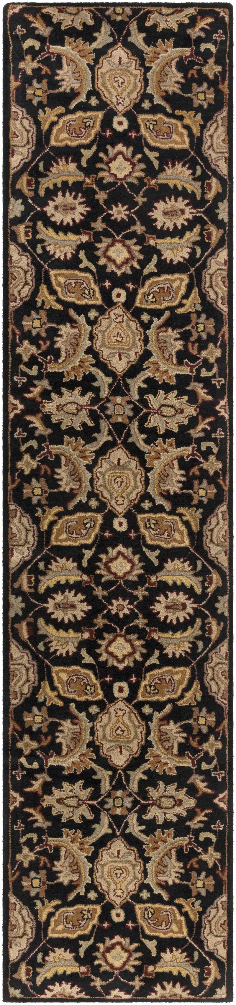 Blomkest Black&Yellow Traditional Wool Carpet by Boutique Rugs