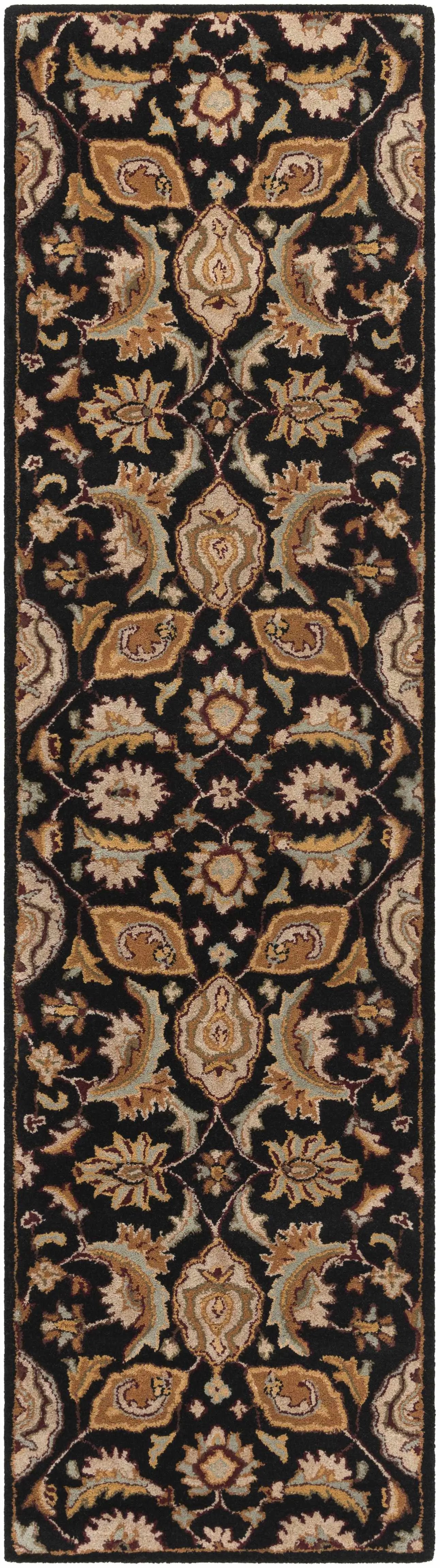 Blomkest Black&Yellow Traditional Wool Carpet by Boutique Rugs