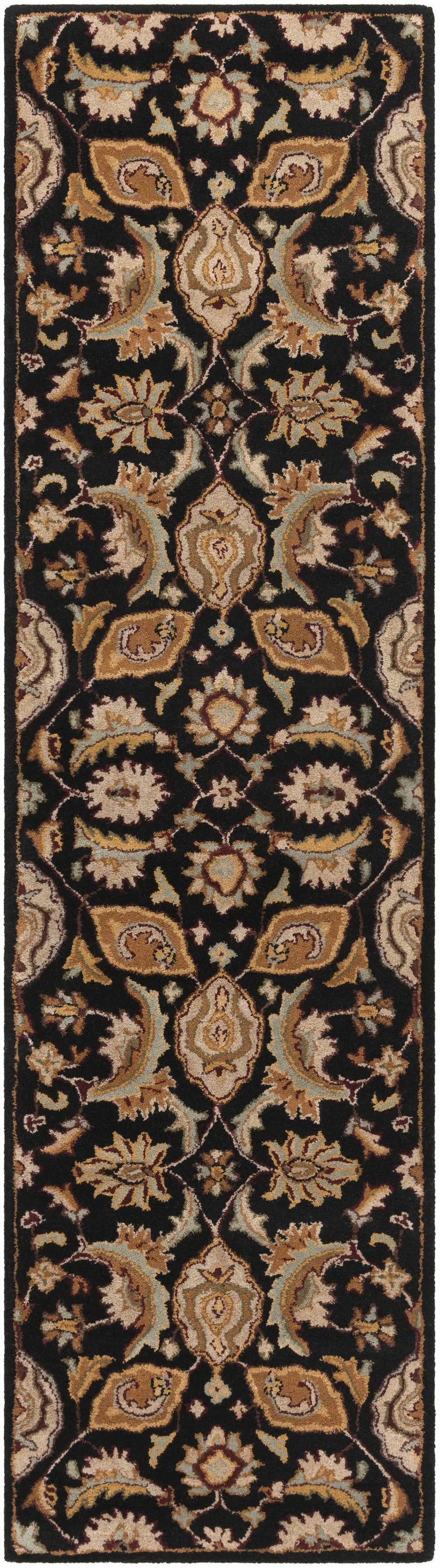 Blomkest Black&Yellow Traditional Wool Carpet by Boutique Rugs