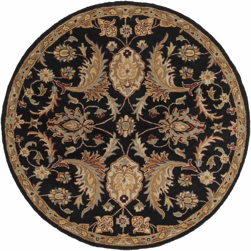 Blomkest Black&Yellow Traditional Wool Carpet by Boutique Rugs