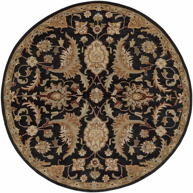 Blomkest Black&Yellow Traditional Wool Carpet by Boutique Rugs