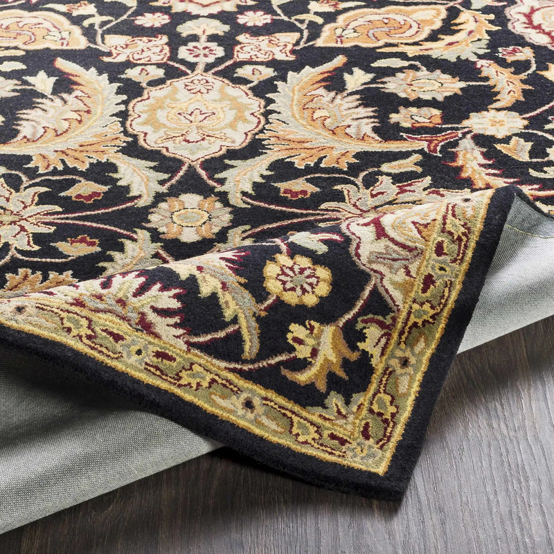 Blomkest Black&Yellow Traditional Wool Carpet by Boutique Rugs