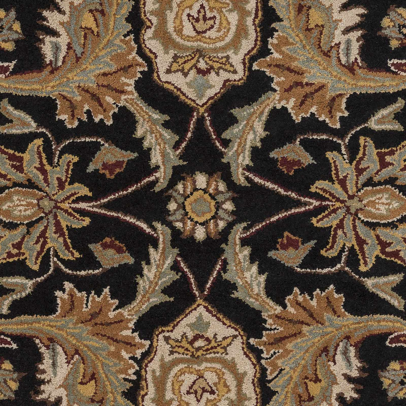 Blomkest Black&Yellow Traditional Wool Carpet by Boutique Rugs