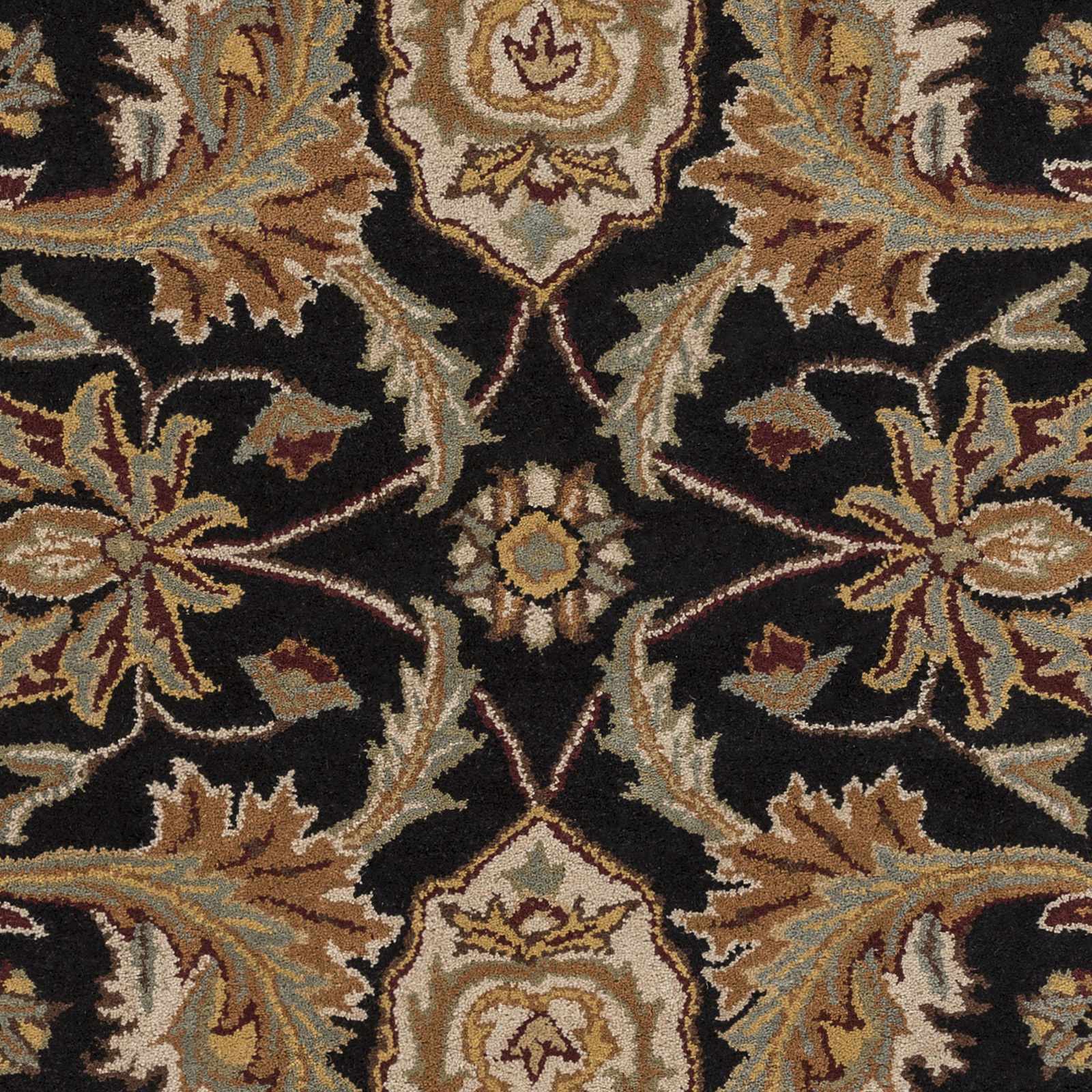Blomkest Black&Yellow Traditional Wool Carpet by Boutique Rugs