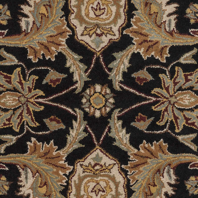 Blomkest Black&Yellow Traditional Wool Carpet by Boutique Rugs