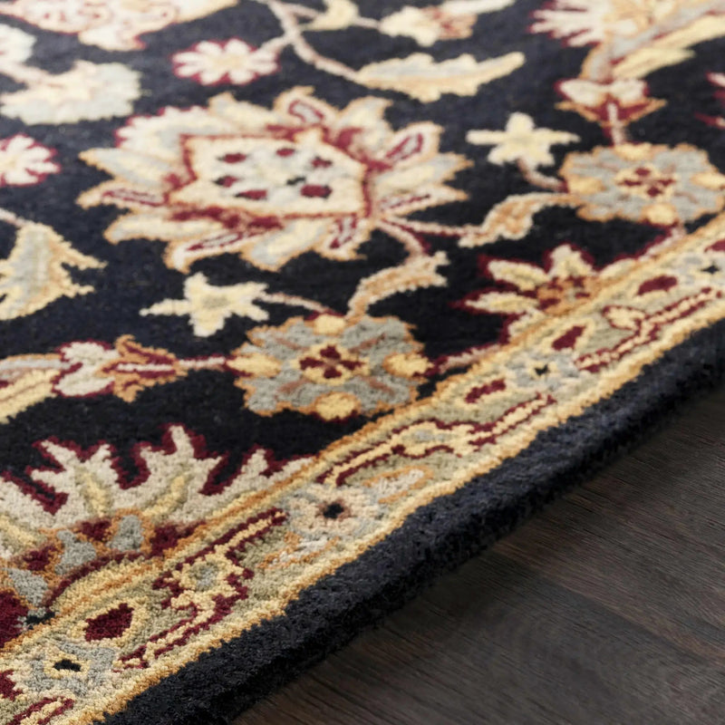 Blomkest Black&Yellow Traditional Wool Carpet by Boutique Rugs
