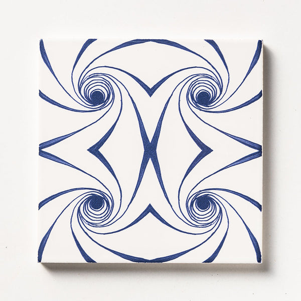 Blue Glossy Ceramic Tiles 6x6