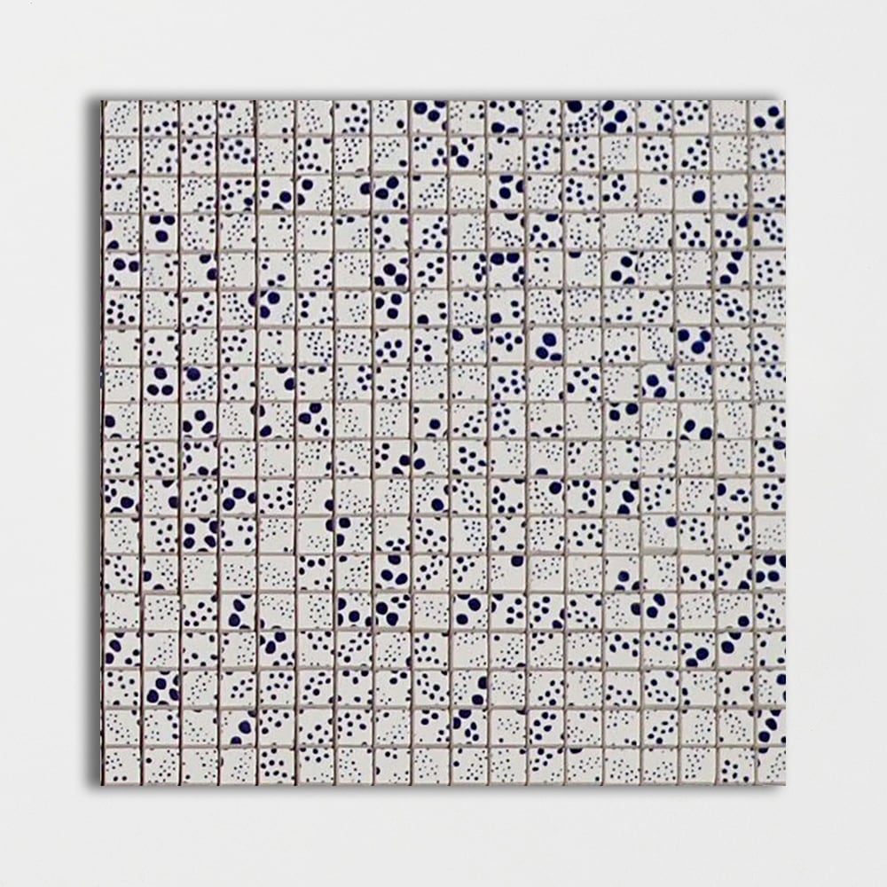 Blue Glossy Polca Colore Look Ceramic Mosaics 11 1/2x11 1/2 Ceramic Glossy 12x12 Mosaics