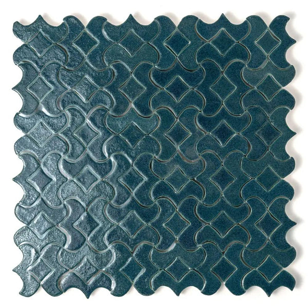 Blue Leather Alba Ceramic Accent Tiles 10 1/2x10 1/2