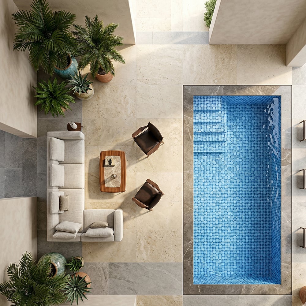 Blue Macauba Glossy 1x1 Glass Mosaics 12x18 Glass Glossy 12x18 Mosaics — 4