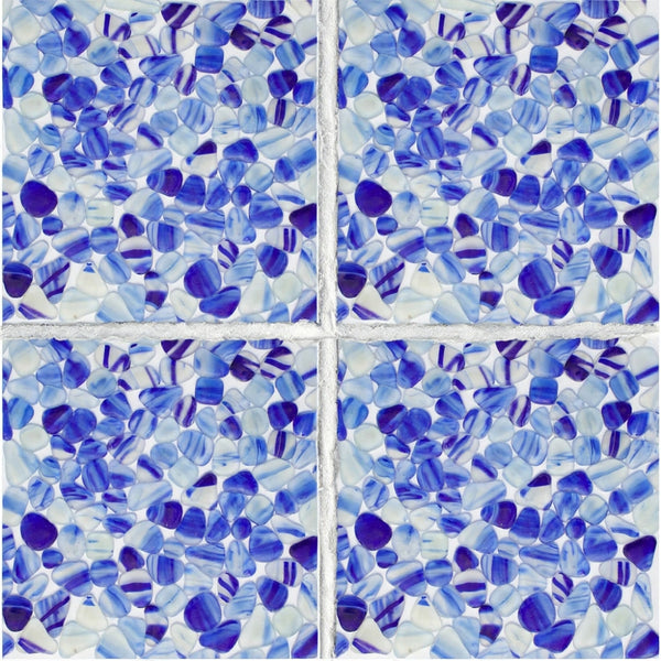 Blue Matte Beach Glass Mosaics 12x12