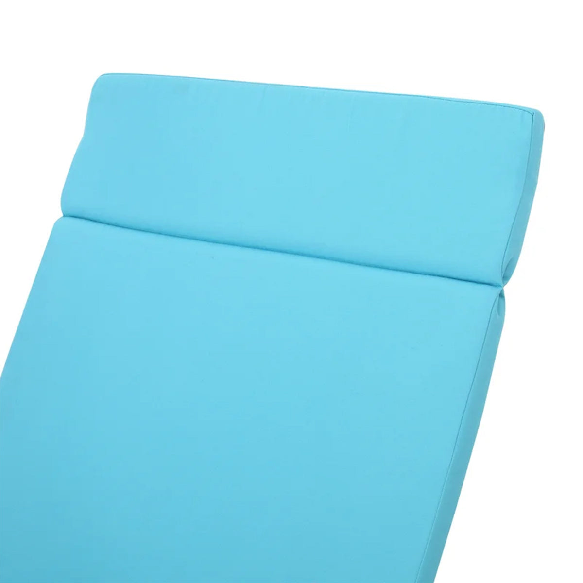 Blue Outdoor Chaise Lounge Cushion 2-Pack with Water-Resistant Fabric, photo 8 of 9