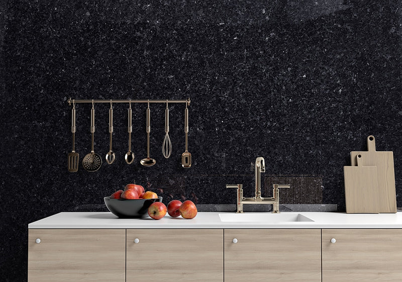 Blue Pearl Polished Granite Slab Random room scene 2
