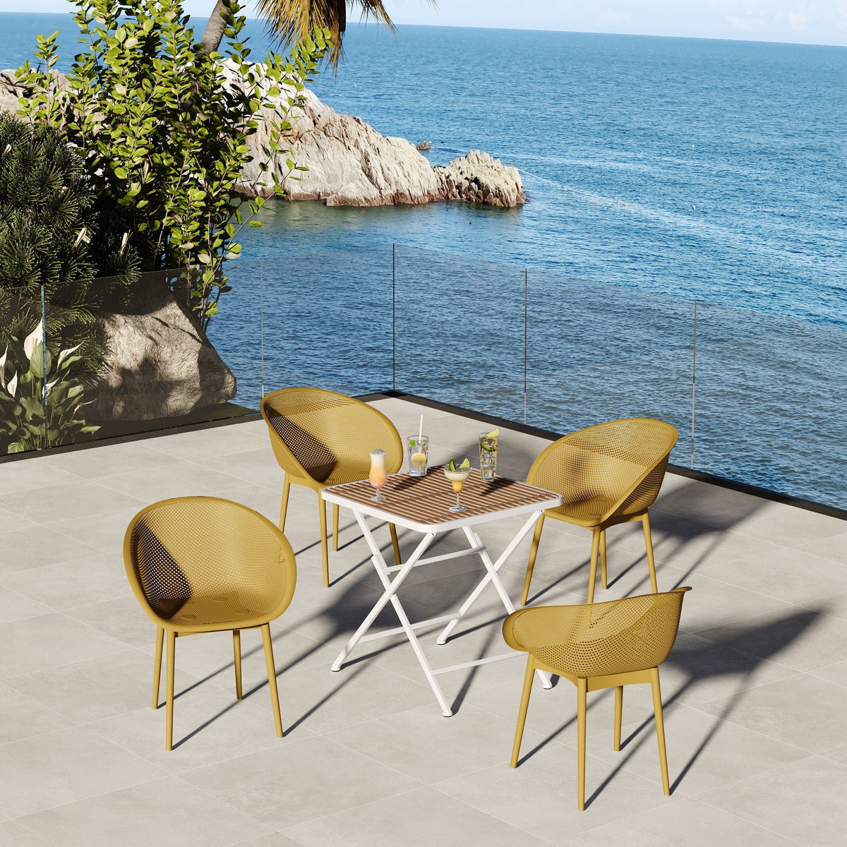 2 Piece Durable Single Chair With Hollow Out Design, photo 11 of 16