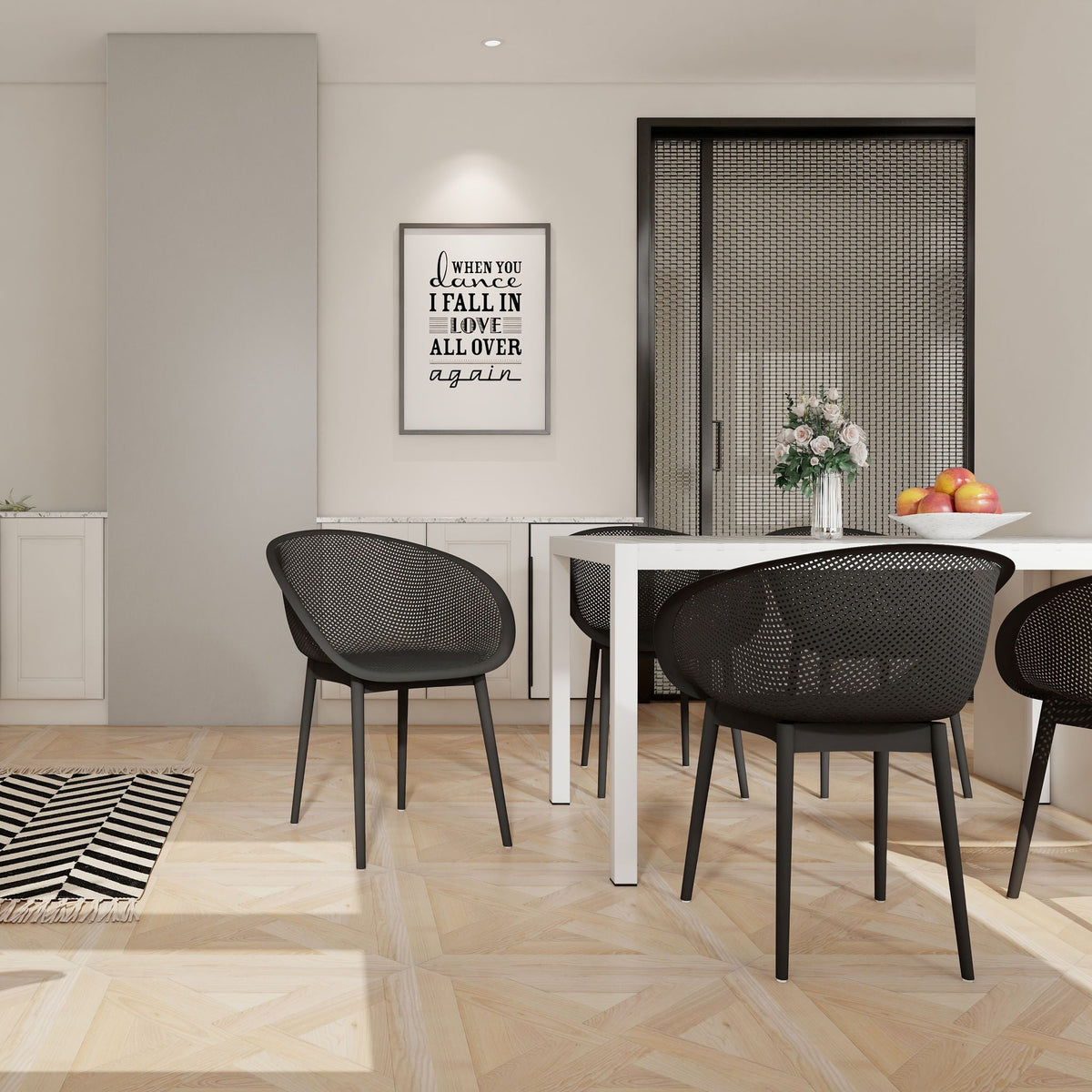 2 Piece Durable Single Chair With Hollow Out Design, photo 7 of 16