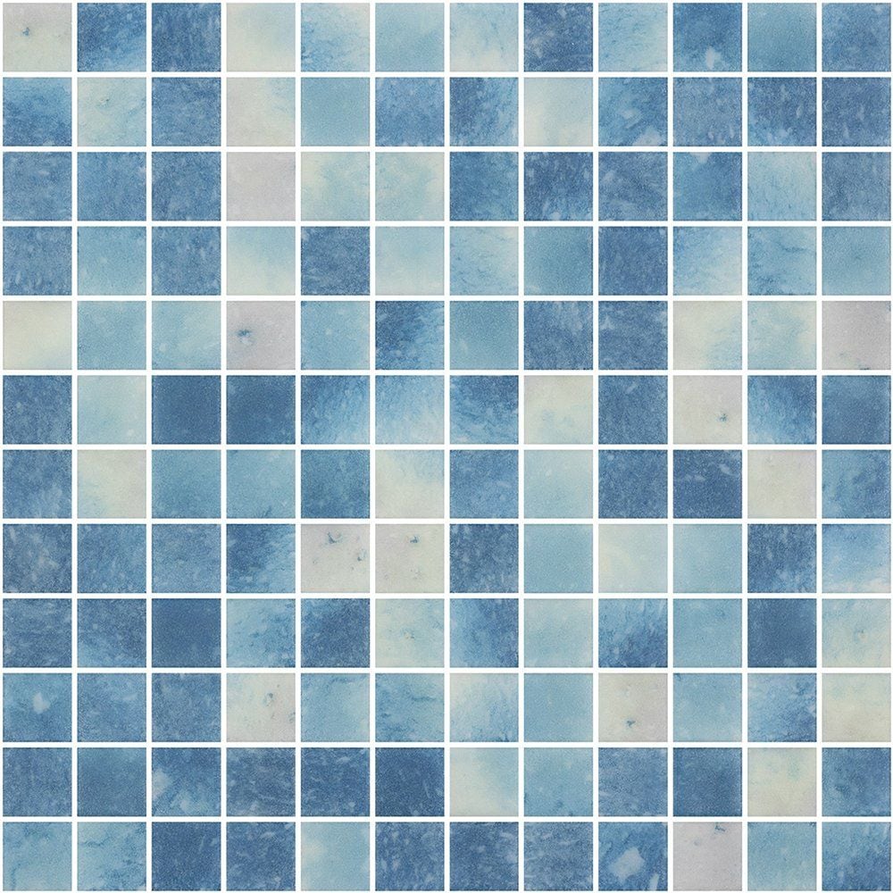 Bluestone Blend Anti Slip 1x1 Glass Mosaics 12x12 Glass Anti Slip 12x12 Mosaics