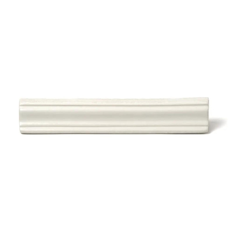 Blush Cream Glossy Finish Trim Ceramic Moldings 1x6 closeup 1