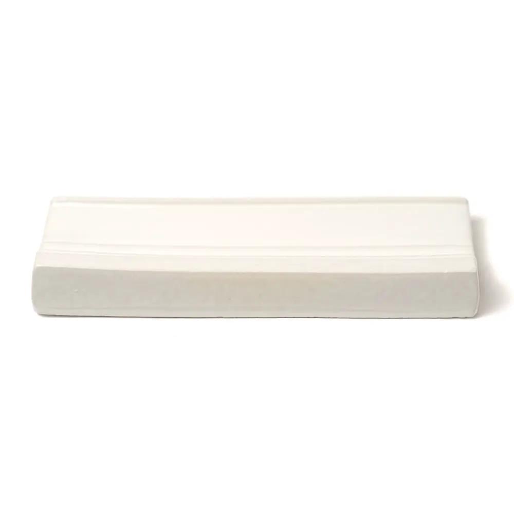 Blush Cream Glossy Ogee Trim Ceramic Moldings 2x6 closeup 1