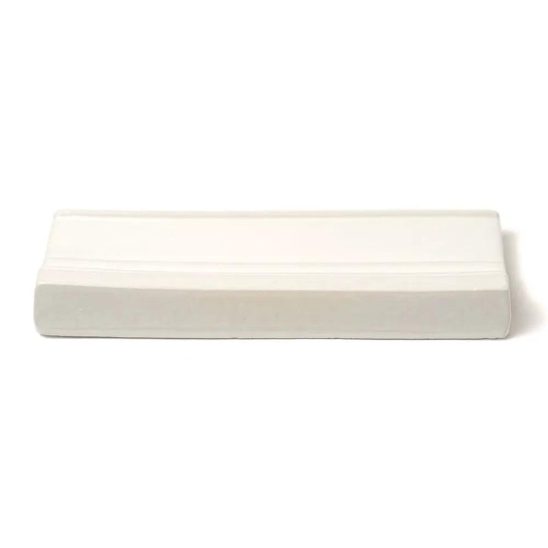 Blush Cream Glossy Ogee Trim Ceramic Moldings 2x6 closeup 1