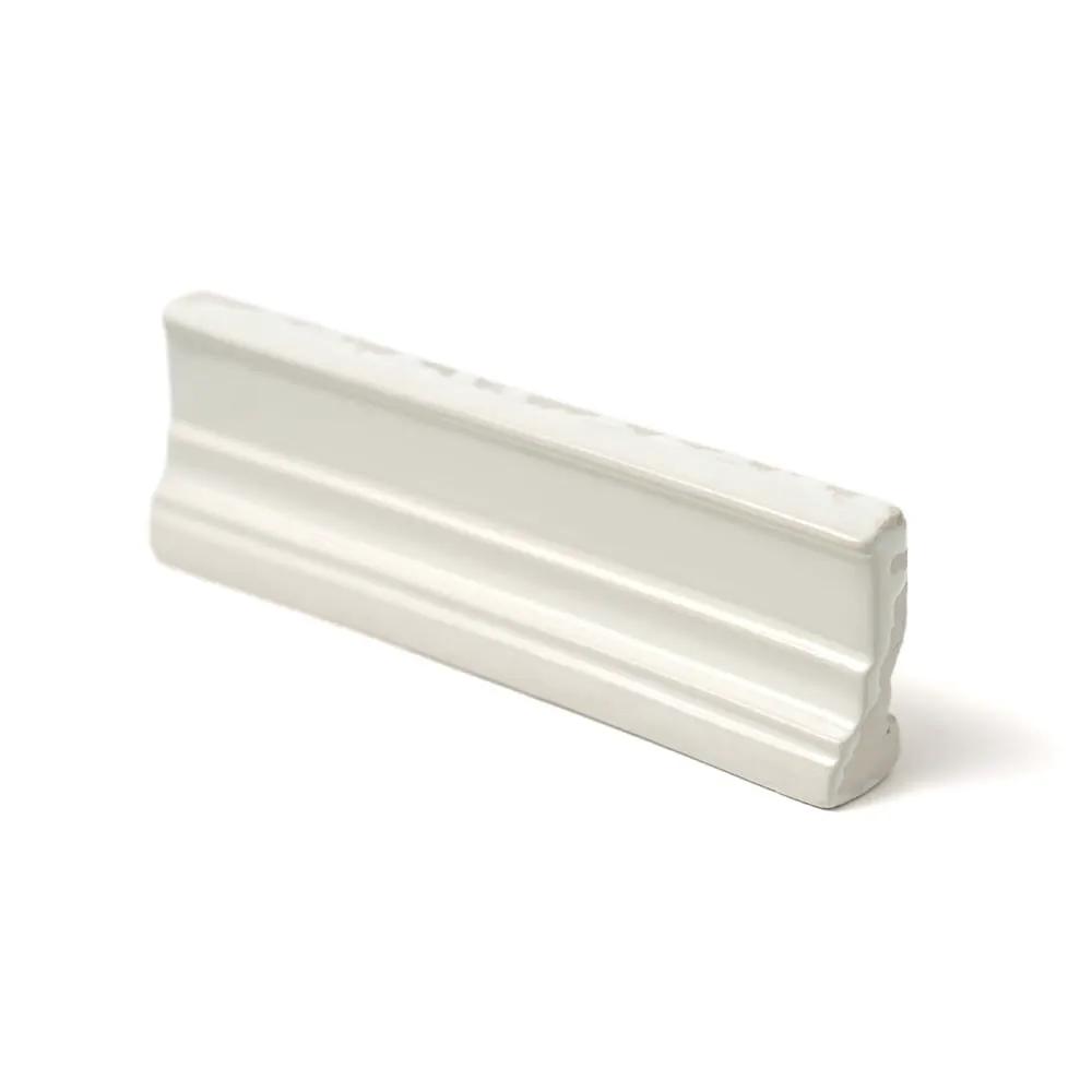 Blush Cream Glossy Ogee Trim Ceramic Moldings 2x6 closeup 2