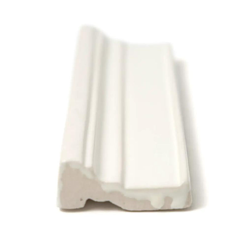 Blush Cream Glossy Ogee Trim Ceramic Moldings 2x6 closeup 4