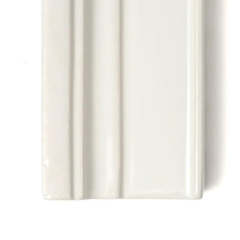 Blush Cream Glossy Ogee Trim Ceramic Moldings 2x6 closeup 5