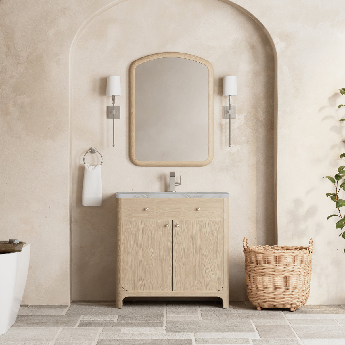 James Martin Gracyn 36" Single Bathroom Vanity, Coastal Driftwood, view 38