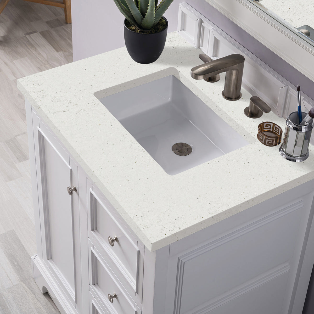James Martin De Soto 30" Single Bathroom Vanity, Bright White, view 22