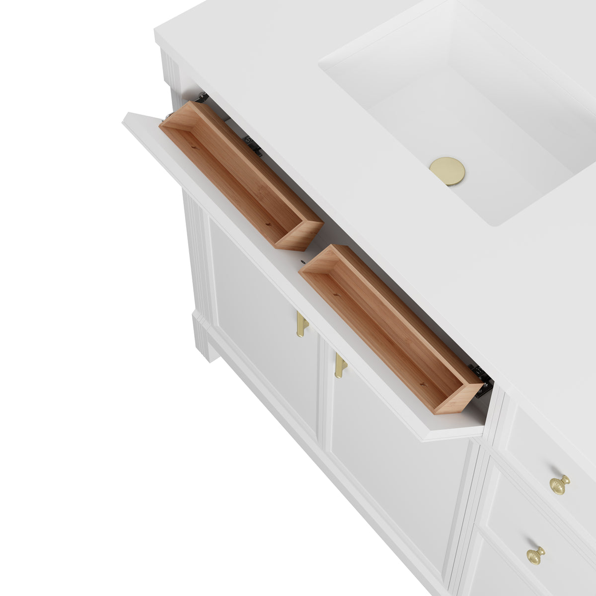 James Martin Bellshire 72" Double Bathroom Vanity, Bright White, view 26