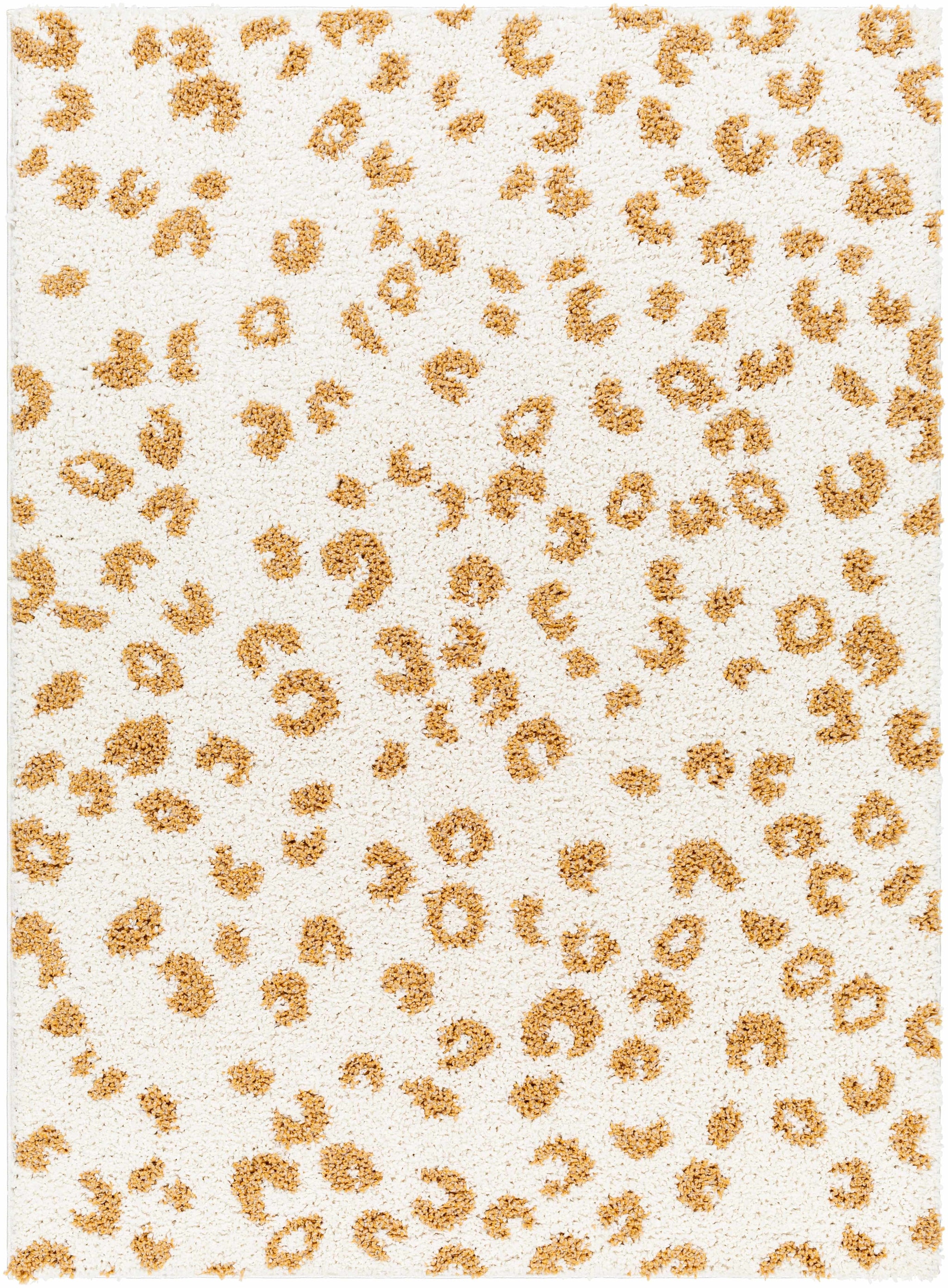 Altin Leopard Print White Area Rug by Hauteloom
