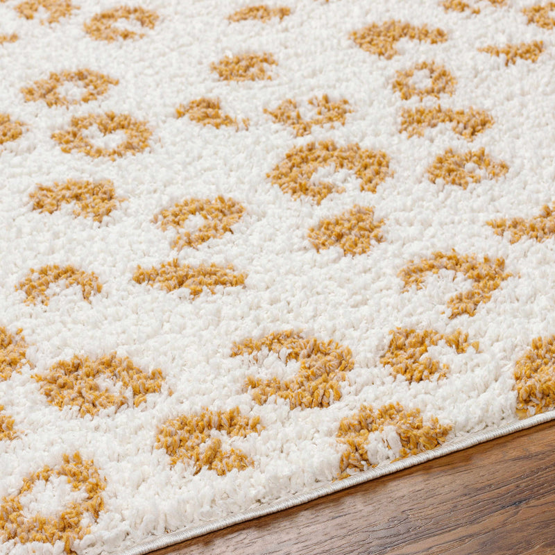 Altin Leopard Print White Area Rug by Hauteloom