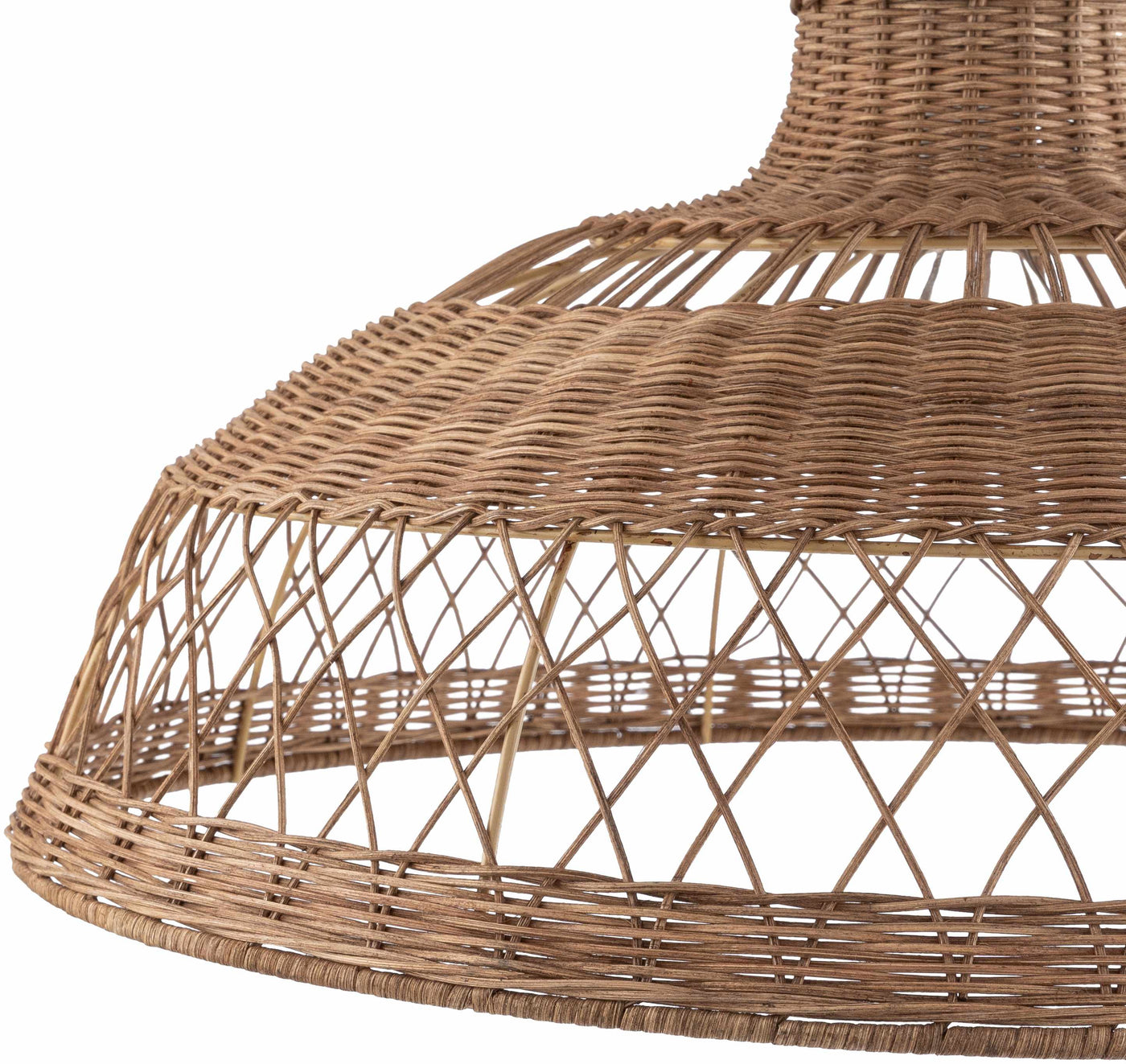 Bailleval Dark Brown Rattan Pendant by Boutique Rugs