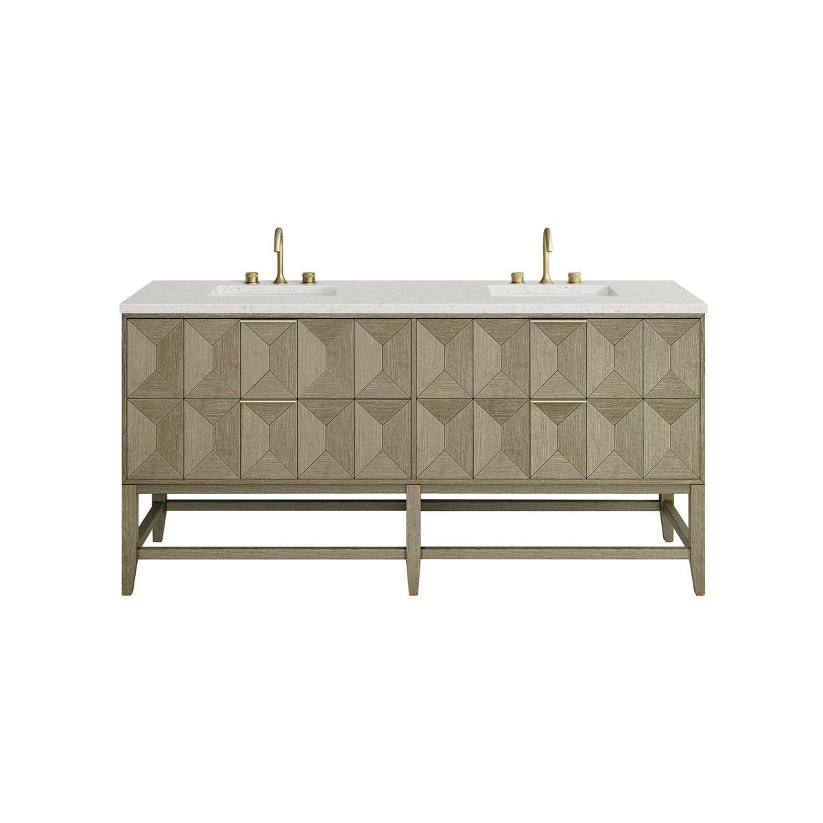 James Martin Emmeline 72" Double Bathroom Vanity, Pebble Oak, view 28
