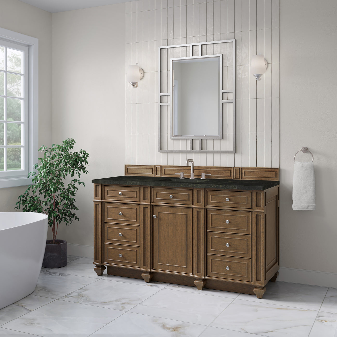 James Martin Bristol 60" Single Bathroom Vanity, Saddle Brown, view 34