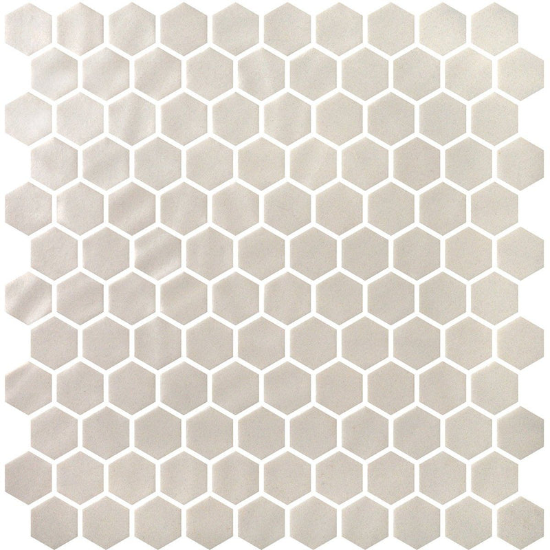 Bone Polished Hexagon Glass Mosaics 11 3/4x11 1/2 Glass Polished 12x12 Mosaics