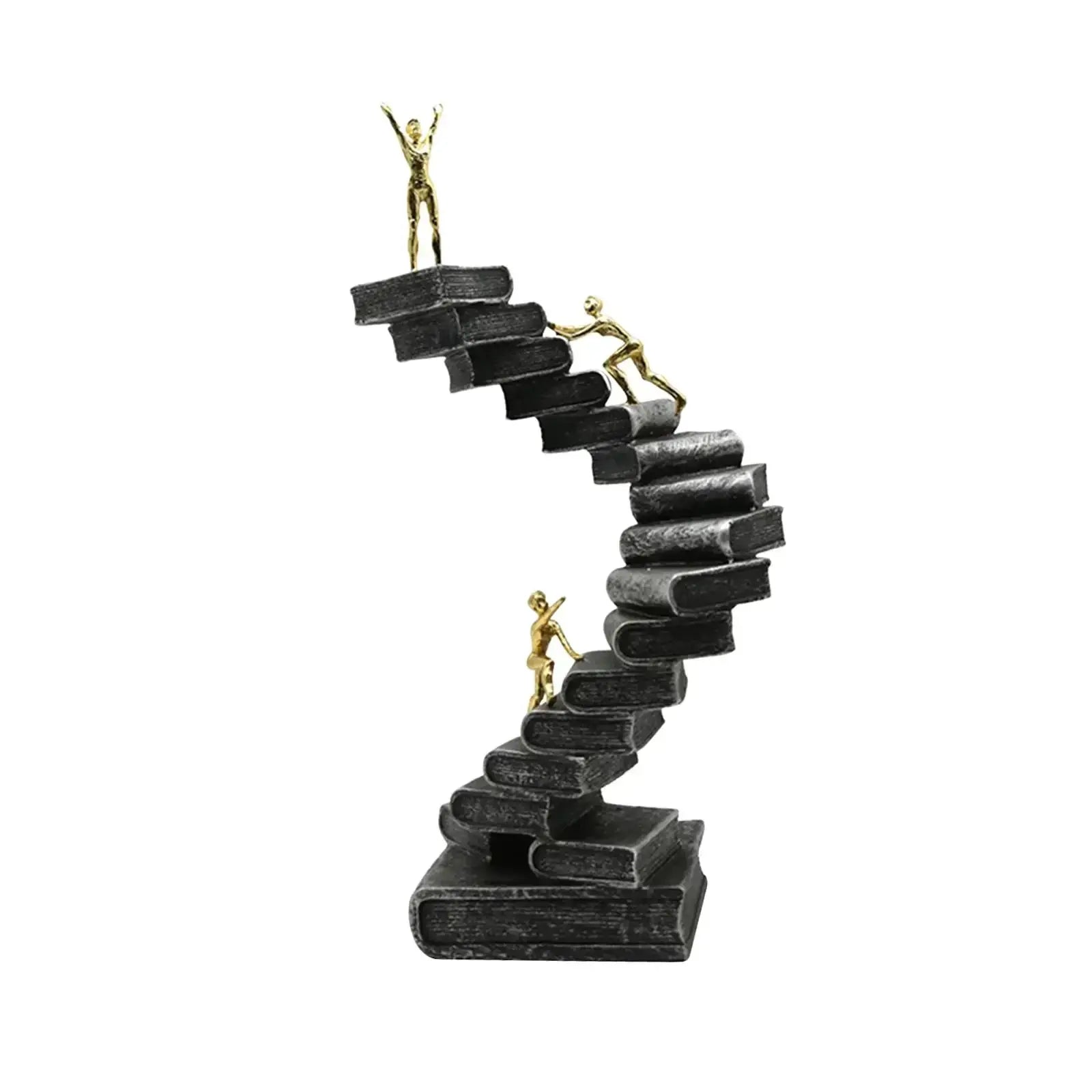 Book Ladder Sculpture for Students Overcoming Knowledge Gaps by House Of Avana