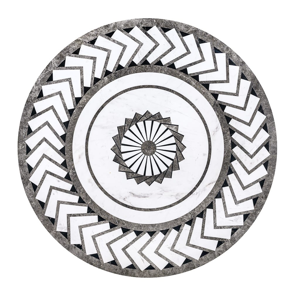 Boreas Multi Finish Round Marble Medallions 36x36 Marble Multi Finish 36x36 Medallions