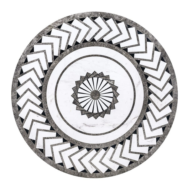 Boreas Multi Finish Round Marble Medallions 36x36