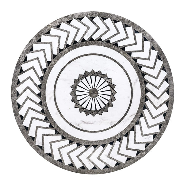 Boreas Multi Finish Round Marble Medallions 48x48