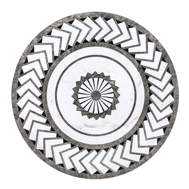 Boreas Multi Finish Round Marble Medallions 48x48 Marble Multi Finish 48x48 Medallions