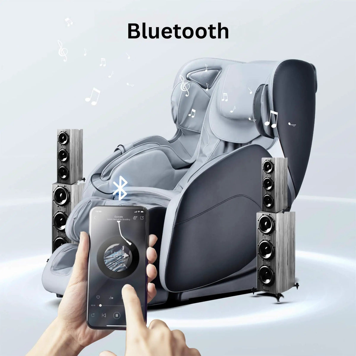 Bosscare Full Body 3D Zero Gravity Shiatsu Recline Massage Chair With Waist Heating (SAK37215) by SAKSBY WHOLESALE