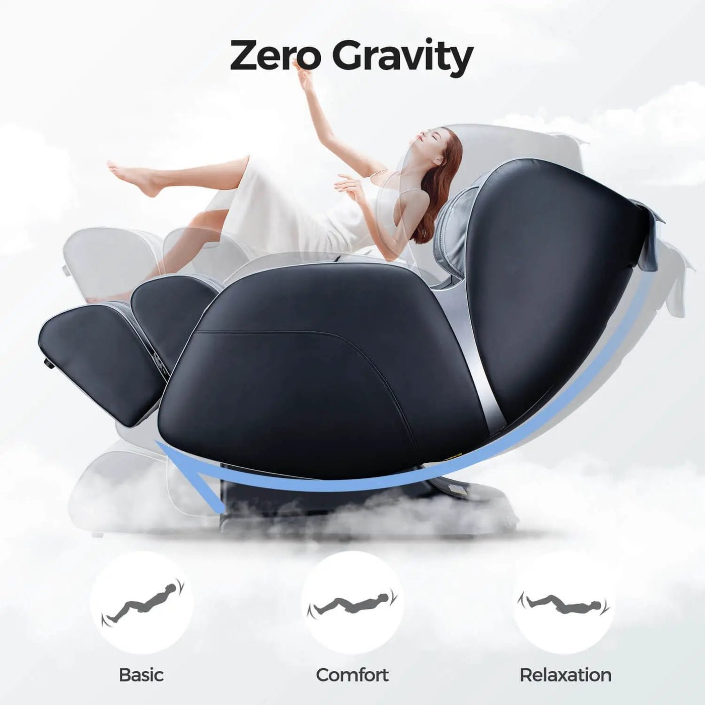 Bosscare Full Body 3D Zero Gravity Shiatsu Recline Massage Chair With Waist Heating (SAK37215) by SAKSBY WHOLESALE
