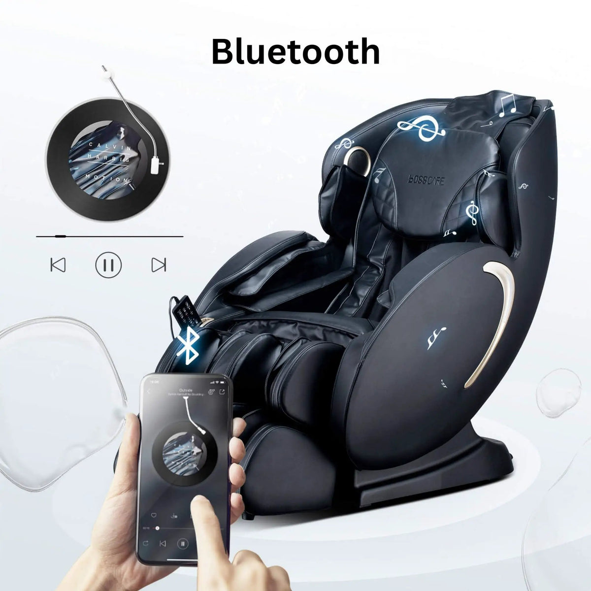 Bosscare Full Body 3D Zero Gravity Shiatsu Recliner Massage Chair With App (SAK32840) by SAKSBY WHOLESALE