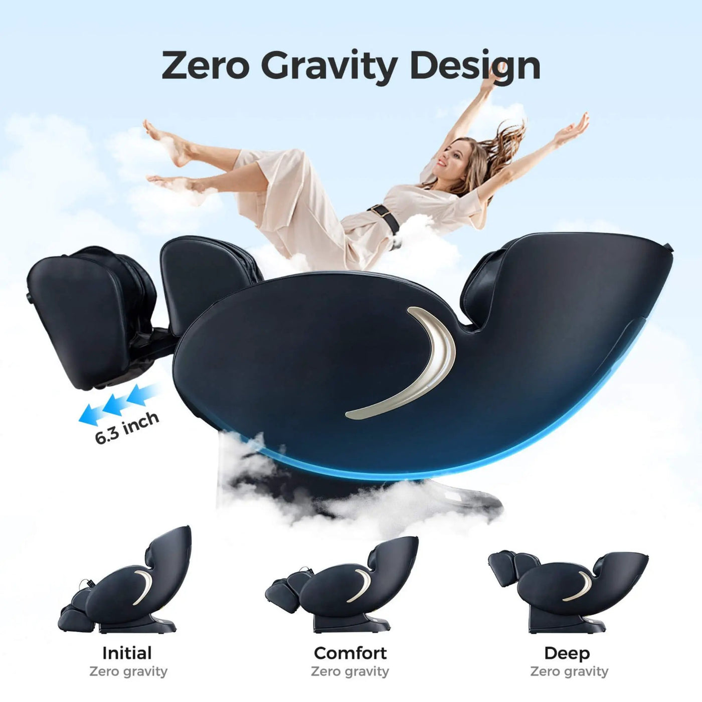 Bosscare Full Body 3D Zero Gravity Shiatsu Recliner Massage Chair With App (SAK32840) by SAKSBY WHOLESALE