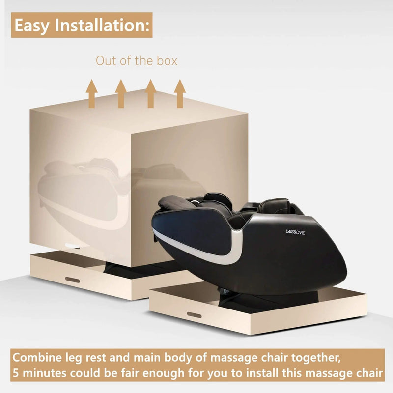 Bosscare Full-Body Zero-Gravity Leather Massage Chair With Zero Gravity And Bluetooth [GR8012] (SAK12074) by SAKSBY WHOLESALE