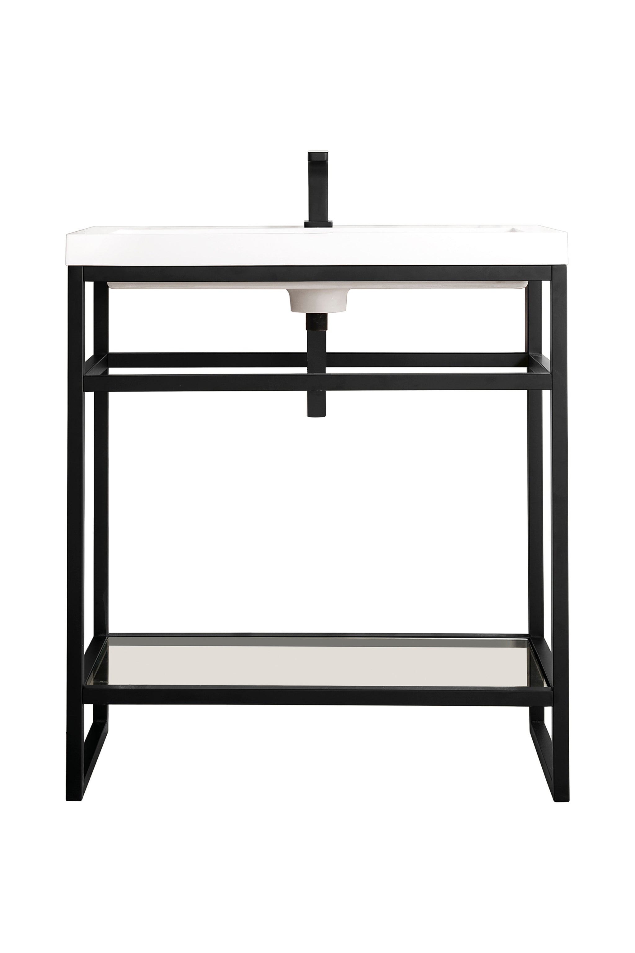 James Martin Boston 31.5" Single Console Vanity, Matte Black by James Martin