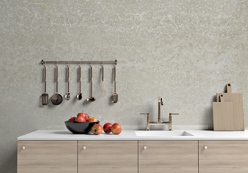 Botticino Fioritto Polished Marble Slab Random room scene 2