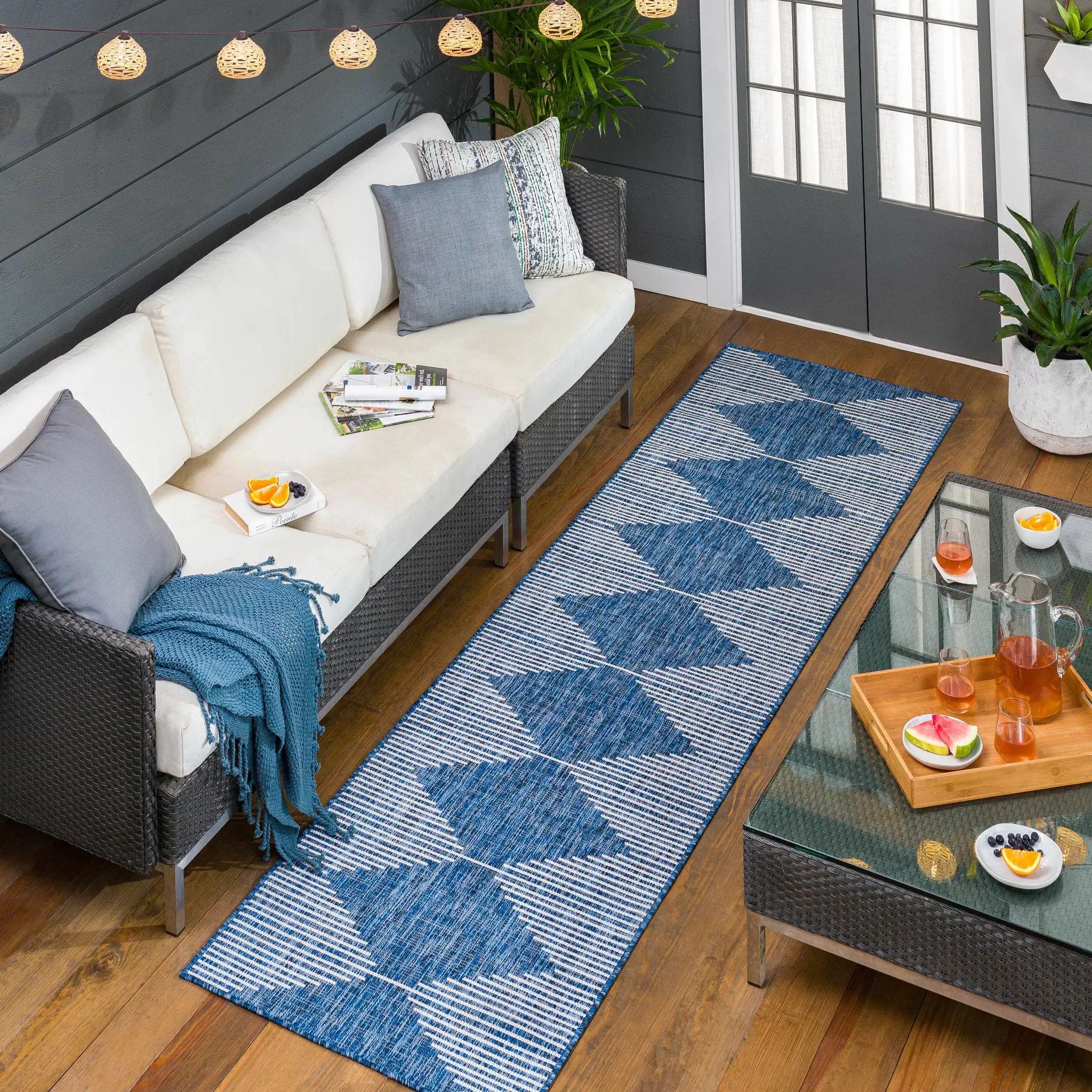 Stephan Navy Outdoor Rug by Boutique Rugs