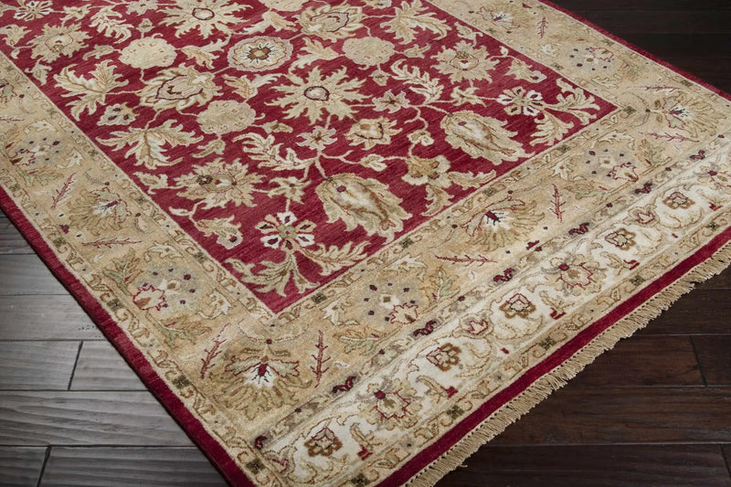 Red&Gold Premium Wool Area Rug - Clearance by Boutique Rugs